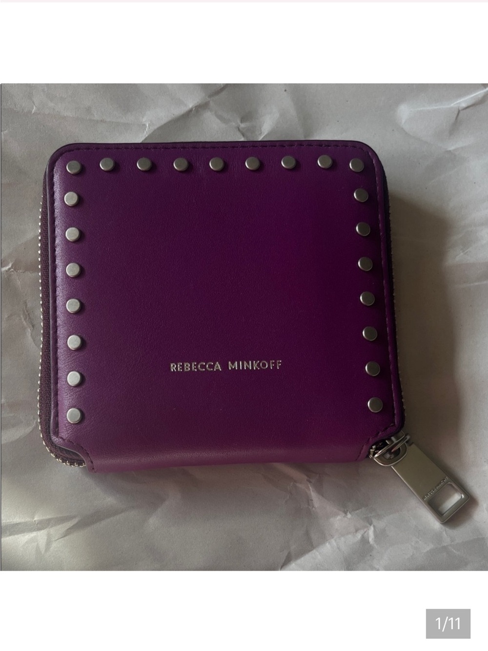 Rebecca Minkoff Violet Studded Zip Around Wallet NWOT